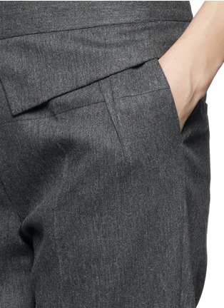 Detail View - Click To Enlarge - PRABAL GURUNG - Side flap twill felt cropped pants