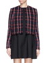 Main View - Click To Enlarge - VICTORIA BECKHAM - Check herringbone cropped jacket