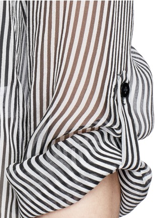 Detail View - Click To Enlarge - DIANE VON FURSTENBERG - Lorelei striped sheer silk shirt