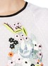 Detail View - Click To Enlarge - ERDEM - Voni floral embroidery silk top