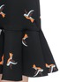 Detail View - Click To Enlarge - VICTORIA, VICTORIA BECKHAM - Hummingbird print flounce hem sleeveless dress
