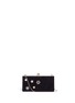 Main View - Click To Enlarge - JIMMY CHOO - 'Celeste/S' interchangeable Swarovski crystal button suede clutch