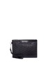 Main View - Click To Enlarge - JIMMY CHOO - 'Derek' embossed star leather mini zip pouch