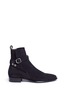 Main View - Click To Enlarge - JIMMY CHOO - 'Holden' buckle strap suede ankle boots