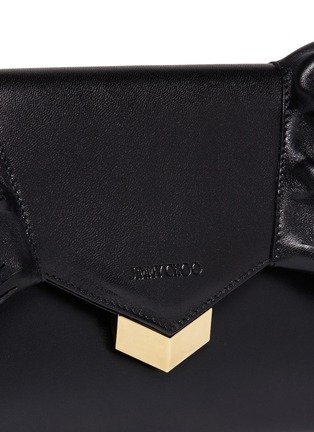  - JIMMY CHOO - 'Isabella' tiered ruffle leather clutch
