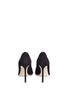 Back View - Click To Enlarge - JIMMY CHOO - 'Jasmine 100' interchangeable Swarovski crystal button suede pumps