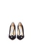 Front View - Click To Enlarge - JIMMY CHOO - 'Jasmine 100' interchangeable Swarovski crystal button suede pumps