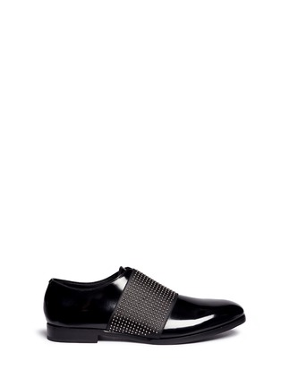 Main View - Click To Enlarge - JIMMY CHOO - 'Peter' stud embellished leather slip-ons