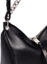  - JIMMY CHOO - 'Raven' small leather curb chain shoulder bag