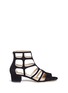 Main View - Click To Enlarge - JIMMY CHOO - 'Ren 35' suede caged sandals