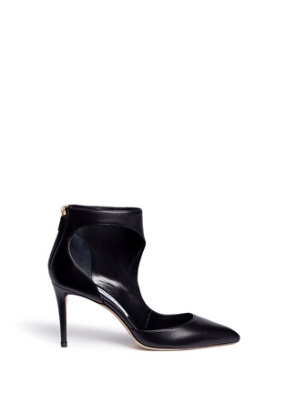 Main View - Click To Enlarge - JIMMY CHOO - 'Taris 85' cutout nappa leather ankle boots
