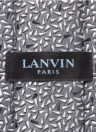 Detail View - Click To Enlarge - LANVIN - Geometric embroidered silk tie