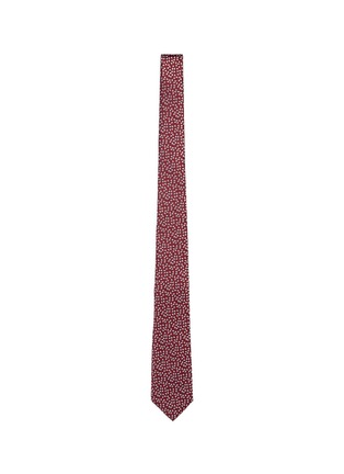 Main View - Click To Enlarge - LANVIN - Geometric embroidered silk tie