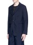 Front View - Click To Enlarge - DRIES VAN NOTEN - Tapestry embroidered cotton-linen soft blazer