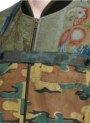 Detail View - Click To Enlarge - DRIES VAN NOTEN - Camouflage and tapestry print bomber jacket