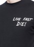 Detail View - Click To Enlarge - MC Q - 'Live Fast Die!' print T-shirt