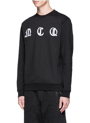 Front View - Click To Enlarge - MC Q - Gothic logo embroidered sweatshirt