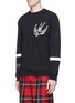 Front View - Click To Enlarge - MC Q - Paisley swallow embroidered sweatshirt