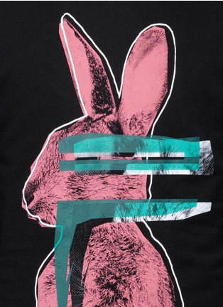 Detail View - Click To Enlarge - MC Q - 'Glitch Bunny' print sweatshirt