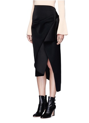 Front View - Click To Enlarge - C/MEO COLLECTIVE - 'On the Run' ruffled asymmetric skirt