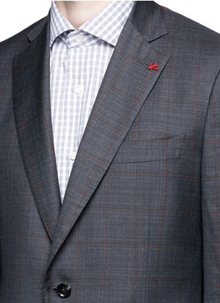 Detail View - Click To Enlarge - ISAIA - 'Gregory' overcheck Aquaspider wool suit
