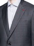 Detail View - Click To Enlarge - ISAIA - 'Gregory' overcheck Aquaspider wool suit