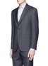 Front View - Click To Enlarge - ISAIA - 'Gregory' overcheck Aquaspider wool suit