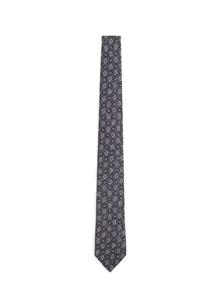 Main View - Click To Enlarge - ISAIA - Floral diamond print silk tie