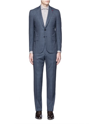 Main View - Click To Enlarge - ISAIA - 'Gregory' Glen plaid Aquaspider wool-silk suit