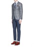Figure View - Click To Enlarge - ISAIA - 'Cortina' check cashmere blazer