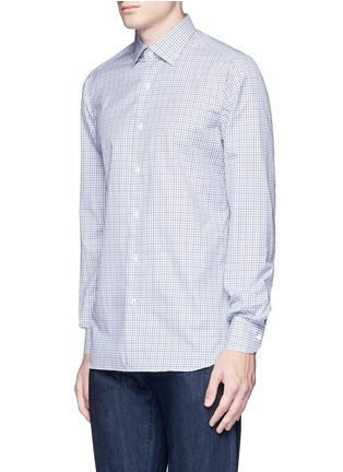 Front View - Click To Enlarge - ISAIA - 'Parma' check cotton shirt