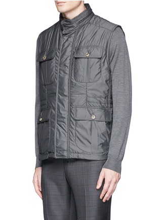 Front View - Click To Enlarge - ISAIA - Retractable hood vest
