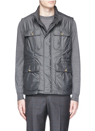 Main View - Click To Enlarge - ISAIA - Retractable hood vest