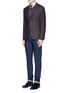 Figure View - Click To Enlarge - ISAIA - 'Cortina' Glen plaid wool-silk-cashmere blazer
