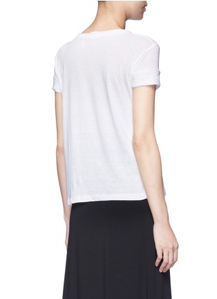 Back View - Click To Enlarge - HELMUT LANG - Raw cuff T-shirt
