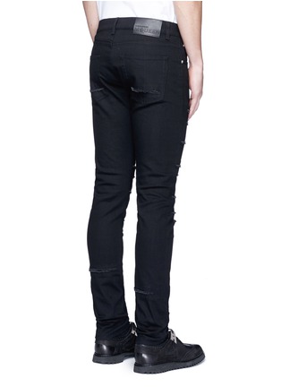 Back View - Click To Enlarge - ALEXANDER MCQUEEN - Slim fit slashed jeans