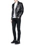 Figure View - Click To Enlarge - ALEXANDER MCQUEEN - Slim fit slashed jeans