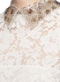 Detail View - Click To Enlarge - VALENTINO GARAVANI - Detachable embellished collar floral lace dress