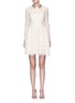 Main View - Click To Enlarge - VALENTINO GARAVANI - Detachable embellished collar floral lace dress