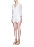 Front View - Click To Enlarge - MIGUELINA - 'Greta' scalloped lace rompers
