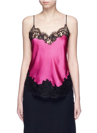 Main View - Click To Enlarge - GIVENCHY - Floral lace trim silk satin lingerie camisole