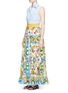 Figure View - Click To Enlarge - - - Maiolica print poplin maxi skirt