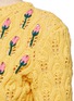 Detail View - Click To Enlarge - GUCCI - Floral intarsia crochet knit cardigan