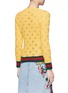 Back View - Click To Enlarge - GUCCI - Floral intarsia crochet knit cardigan