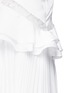 Detail View - Click To Enlarge - SELF-PORTRAIT - 'Amelia' lace insert peplum waist pleat dress