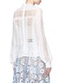 Back View - Click To Enlarge - SELF-PORTRAIT - Balloon sleeve guipure lace panel blouse