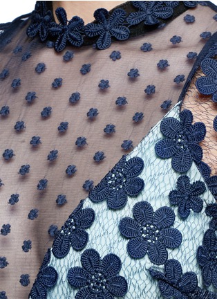 Detail View - Click To Enlarge - SELF-PORTRAIT - '60's Overlay' floral lace tiered dress