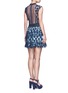 Back View - Click To Enlarge - SELF-PORTRAIT - '60's Overlay' floral lace tiered dress