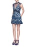 Figure View - Click To Enlarge - SELF-PORTRAIT - '60's Overlay' floral lace tiered dress