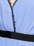 Detail View - Click To Enlarge - SELF-PORTRAIT - 'Bella' lace trim pleat chiffon dress